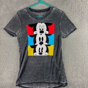 Disney‎ Mickey Mouse Jerry Leigh Shirt Womens Small Gray Tee Walt Disney World